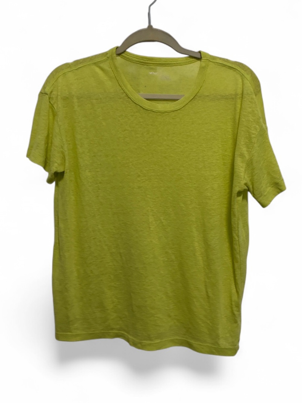 aerie Neon Yellow Oversized Crew Neck Short Sleeve T-Shirt